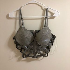 Silver bustier